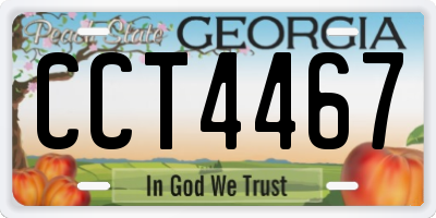 GA license plate CCT4467