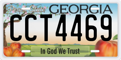 GA license plate CCT4469