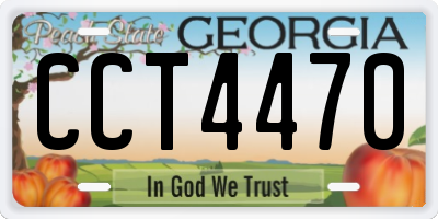 GA license plate CCT4470