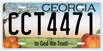 GA license plate CCT4471