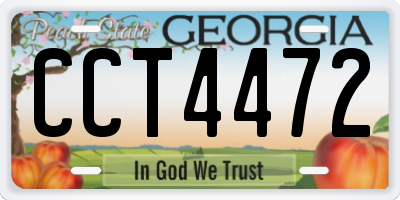 GA license plate CCT4472