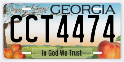 GA license plate CCT4474