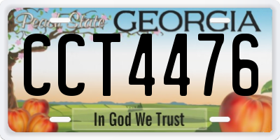 GA license plate CCT4476