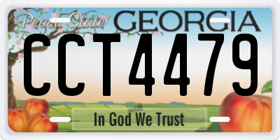 GA license plate CCT4479