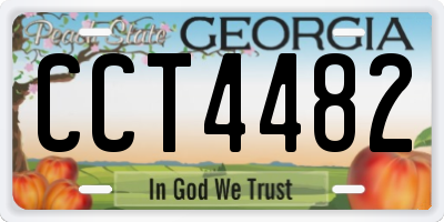 GA license plate CCT4482