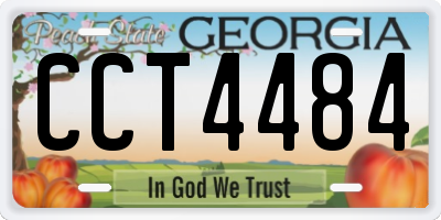 GA license plate CCT4484