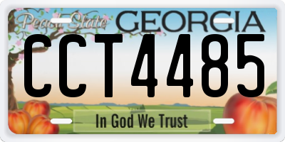 GA license plate CCT4485