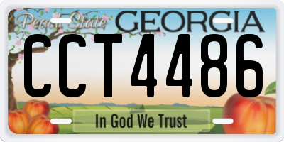 GA license plate CCT4486