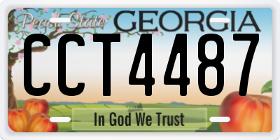 GA license plate CCT4487