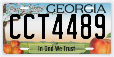 GA license plate CCT4489