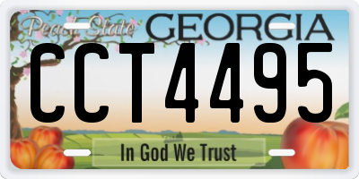 GA license plate CCT4495