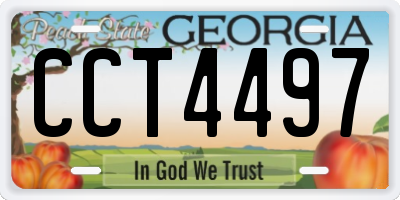 GA license plate CCT4497