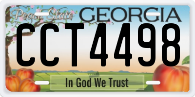 GA license plate CCT4498