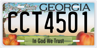 GA license plate CCT4501