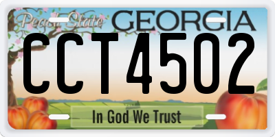 GA license plate CCT4502
