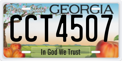 GA license plate CCT4507