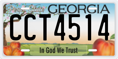 GA license plate CCT4514