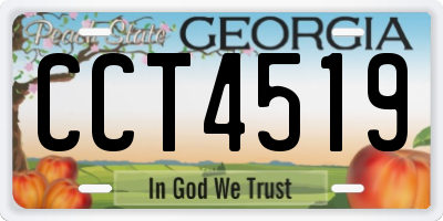GA license plate CCT4519