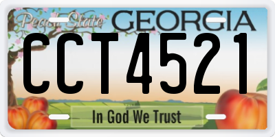 GA license plate CCT4521
