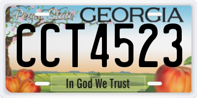 GA license plate CCT4523