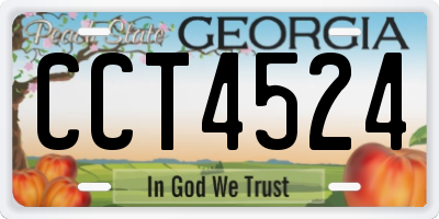 GA license plate CCT4524