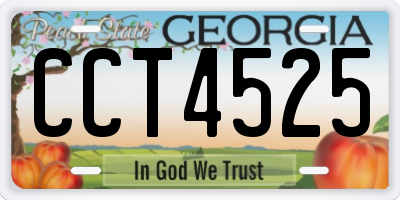 GA license plate CCT4525