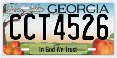 GA license plate CCT4526
