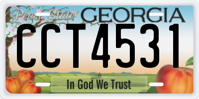 GA license plate CCT4531