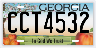 GA license plate CCT4532