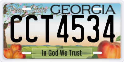 GA license plate CCT4534