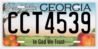 GA license plate CCT4539