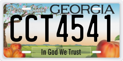 GA license plate CCT4541