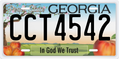 GA license plate CCT4542