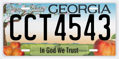 GA license plate CCT4543