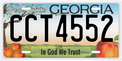 GA license plate CCT4552
