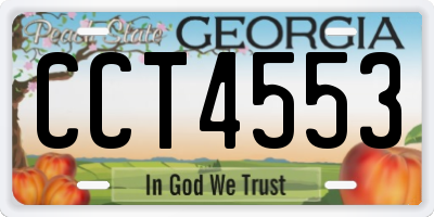 GA license plate CCT4553