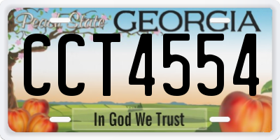GA license plate CCT4554