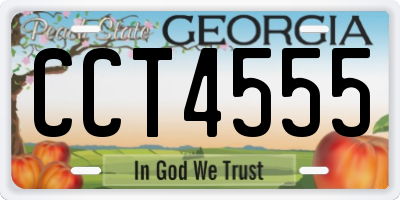 GA license plate CCT4555