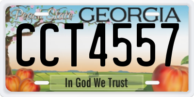 GA license plate CCT4557