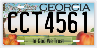 GA license plate CCT4561
