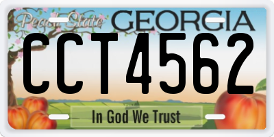 GA license plate CCT4562