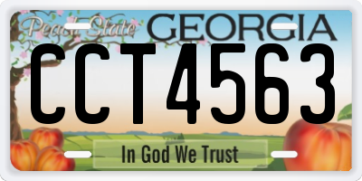 GA license plate CCT4563