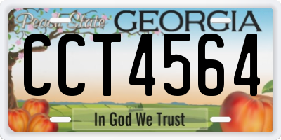GA license plate CCT4564