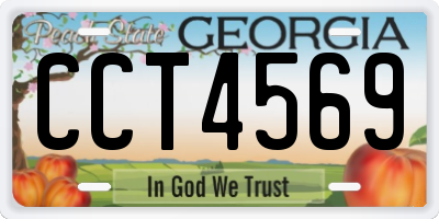GA license plate CCT4569