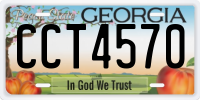 GA license plate CCT4570