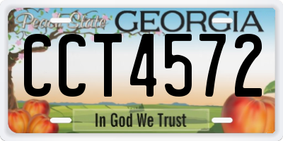 GA license plate CCT4572