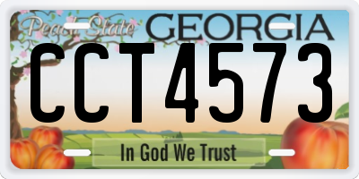 GA license plate CCT4573