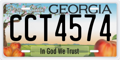 GA license plate CCT4574