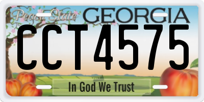 GA license plate CCT4575