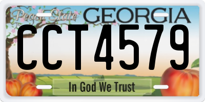 GA license plate CCT4579